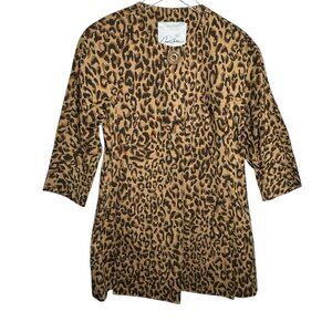 CAbi Carol Anderson Signature Estate Jacket coat Size Small cheetah animal Print